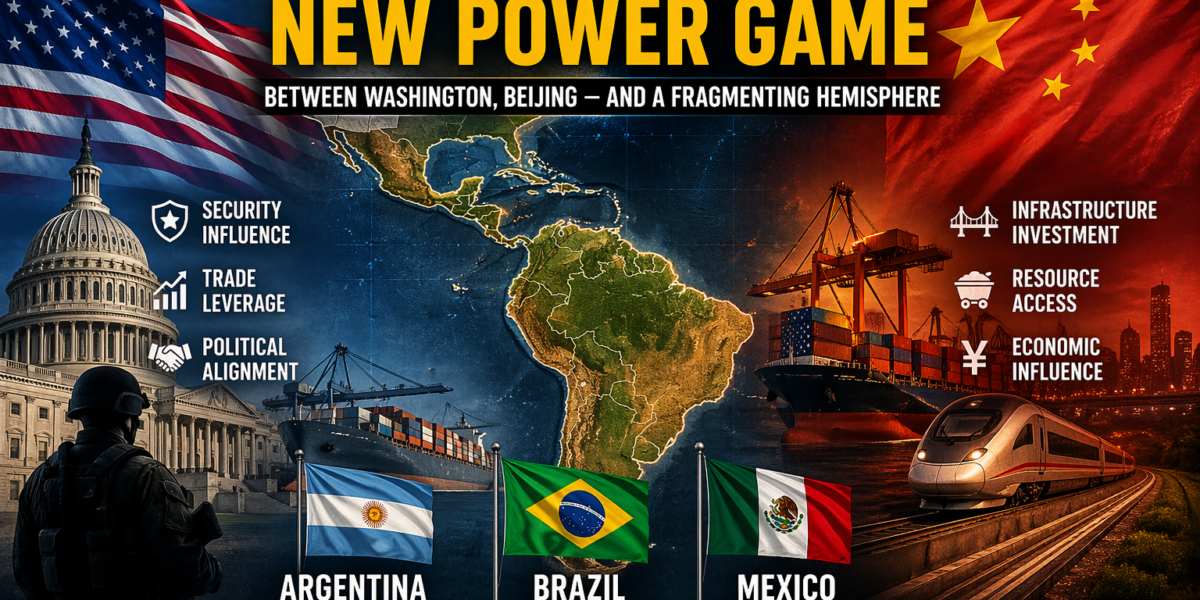 Latin America geopolitics map showing US vs China influence and Argentina Brazil Mexico strategies